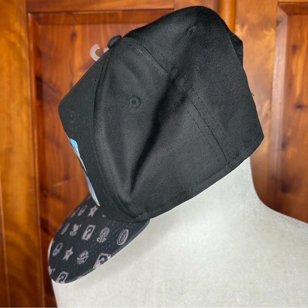 Nintendo Super Mario Bros Youth Snapback Hat Cap Black Gaming Fun Sporty