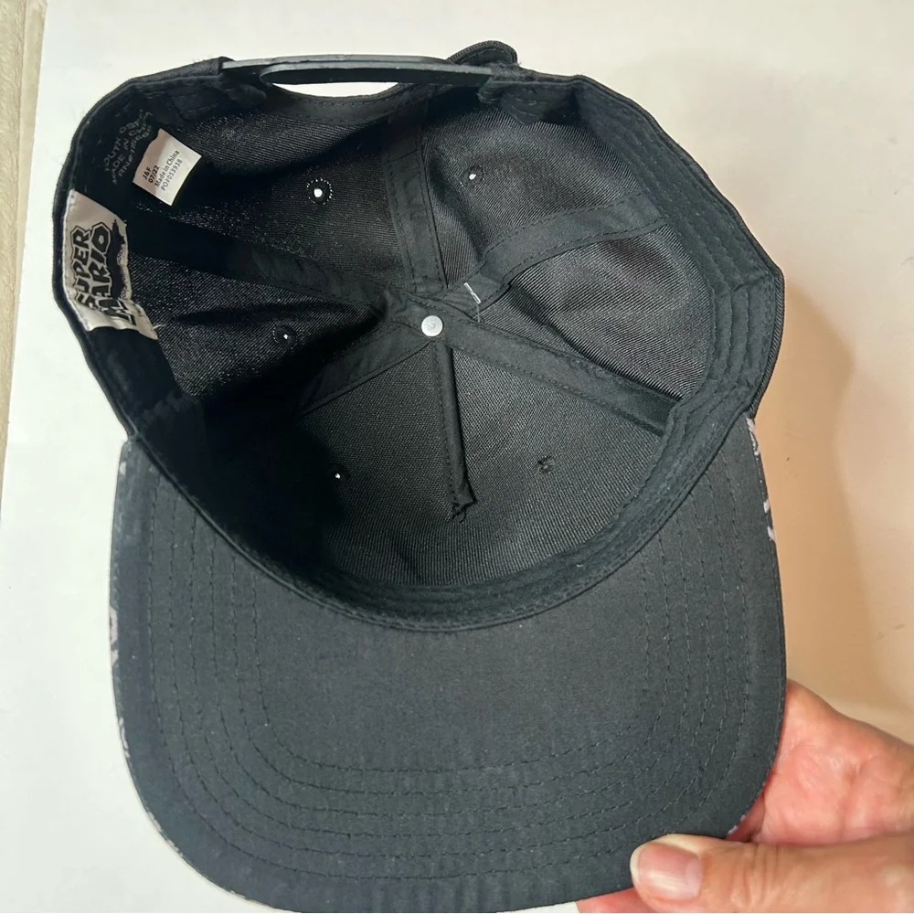Nintendo Super Mario Bros Youth Snapback Hat Cap Black Gaming Fun Sporty