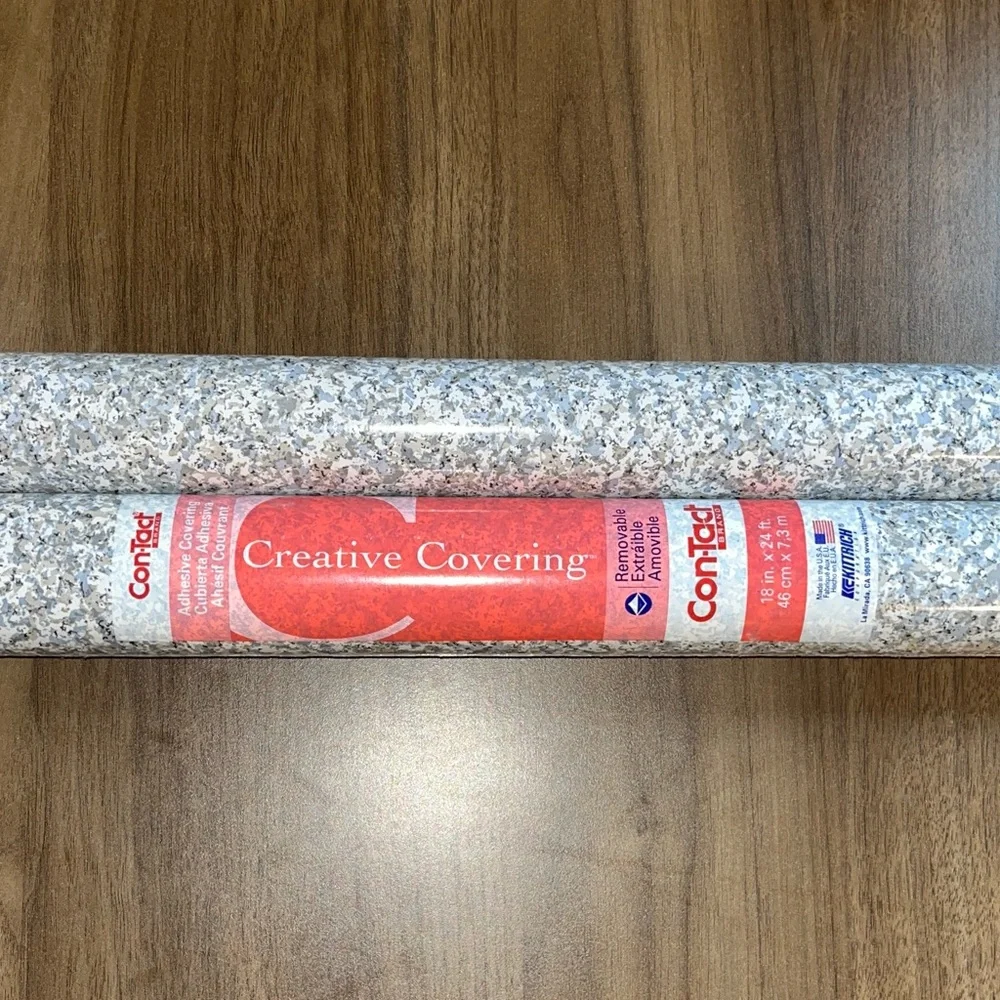 VTG Contact Paper USA Made 18x24 Creative Covering Gray Granite 2 Rolls New Used
