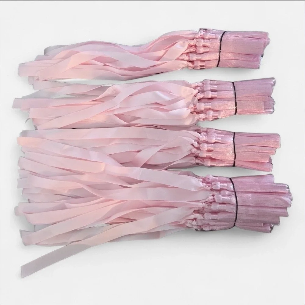 90x Pink‎ Satin & Chiffon Ribbon Tassels DIY Craft Party Wedding Decor Bulk Lot