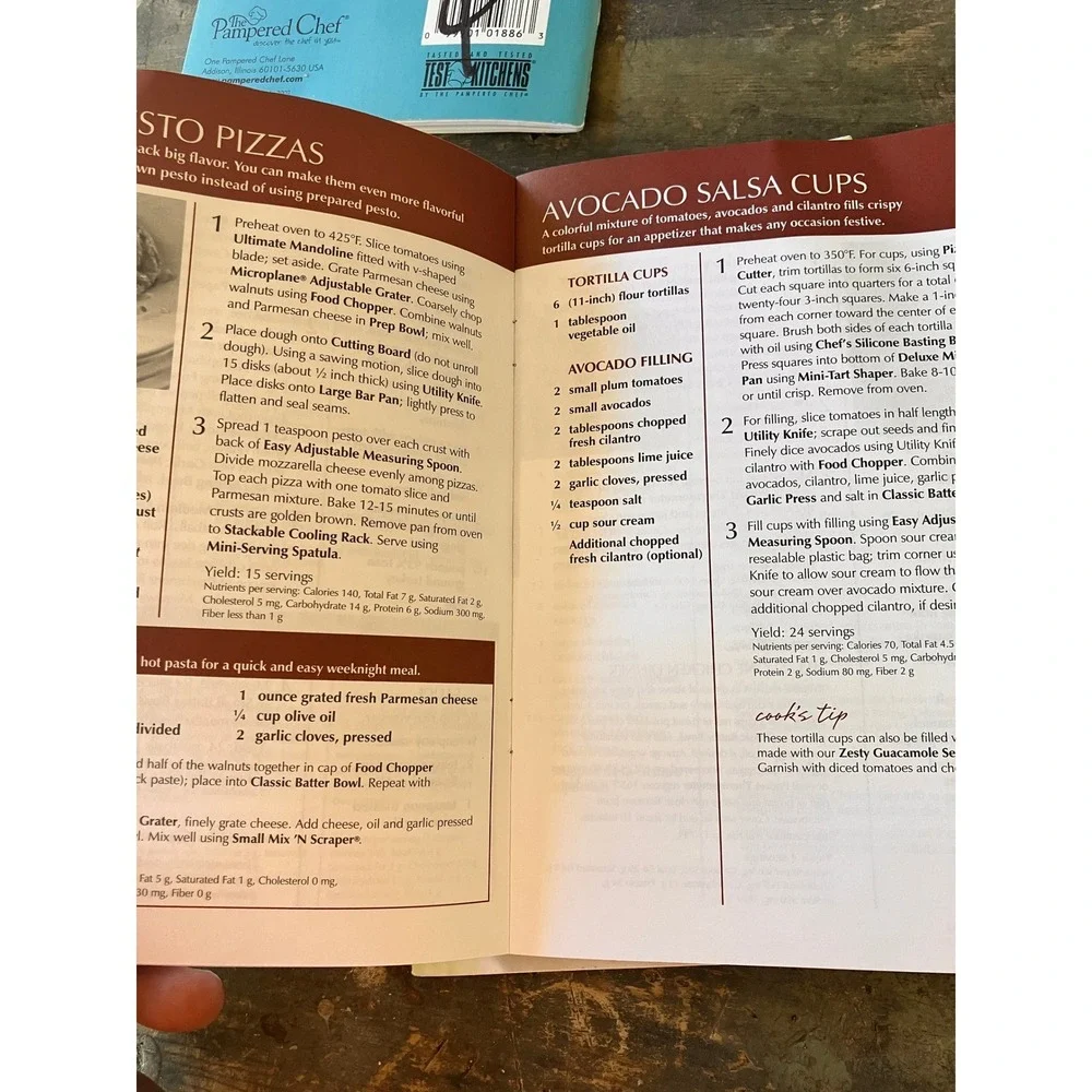 Pampered Chef Seasons‎ Best Recipe Collection 3 Book Lot 2007 2008 Cookbooks