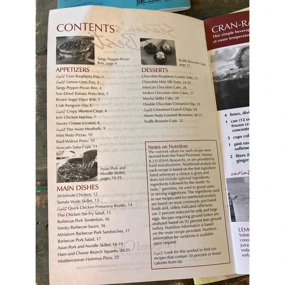 Pampered Chef Seasons‎ Best Recipe Collection 3 Book Lot 2007 2008 Cookbooks
