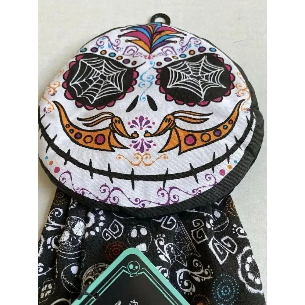 Jack Skellington Nightmare Before Christmas Day O The Dead Kitchen Hanging Towel