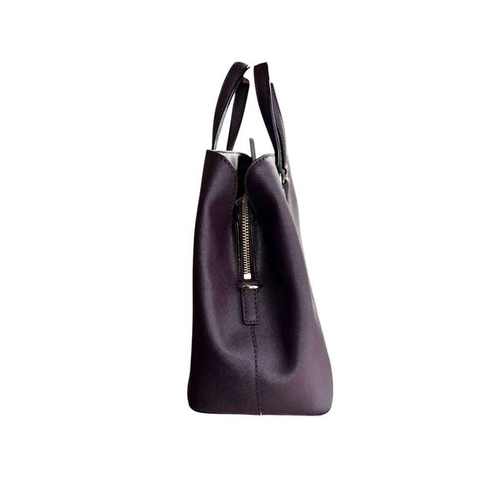 Kate Spade Evangelie Laurel Way Satchel Crossbody Mahogany‎ Burgundy Purple EUC