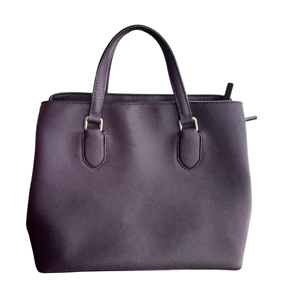 Kate Spade Evangelie Laurel Way Satchel Crossbody Mahogany‎ Burgundy Purple EUC