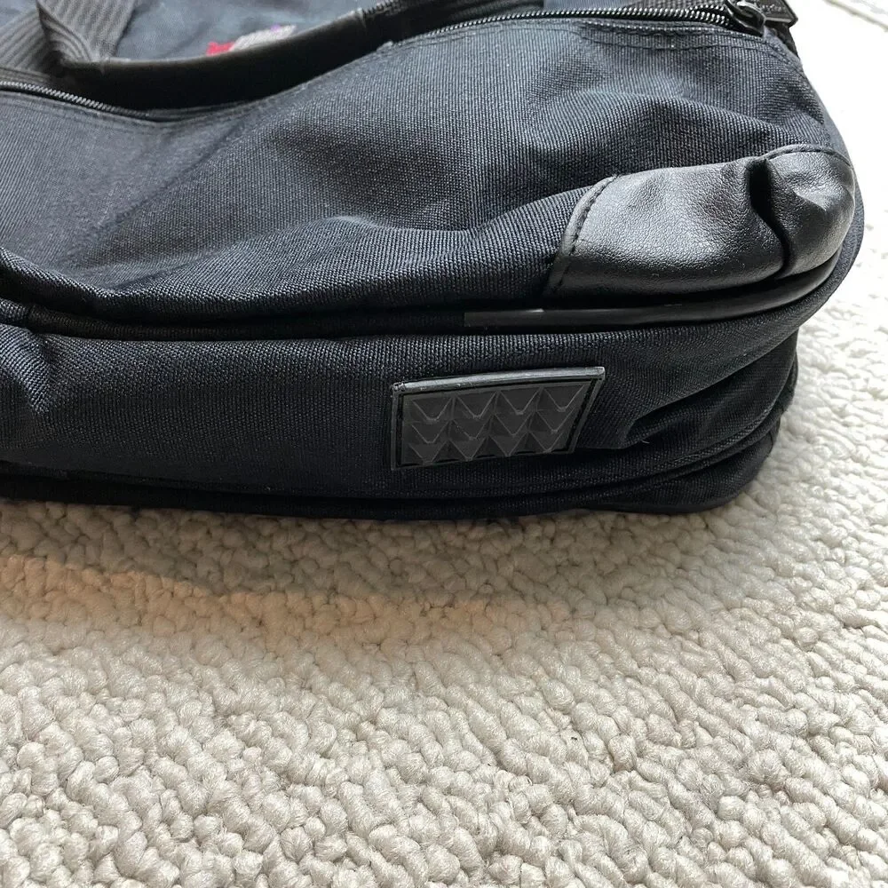 Tech Organizer Laptop Executive Messenger Travel Bag Expandable Zip Pockets