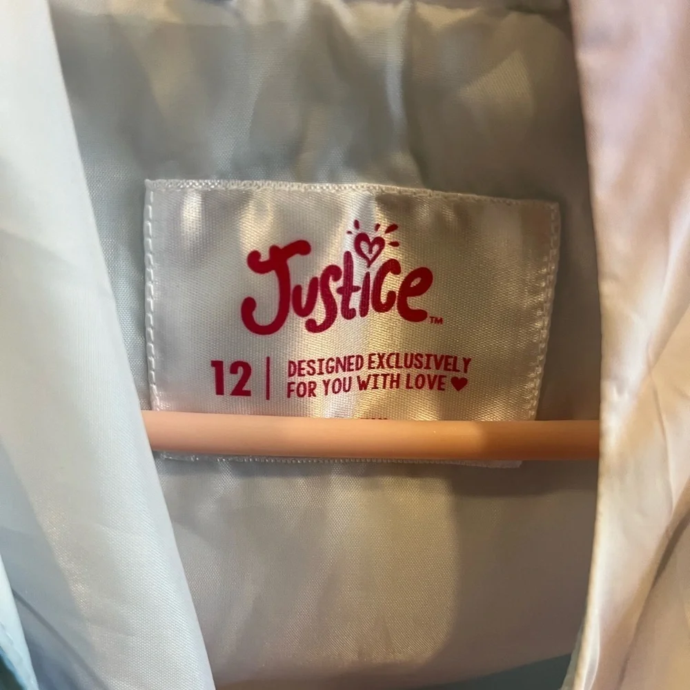 Justice worn wind hood