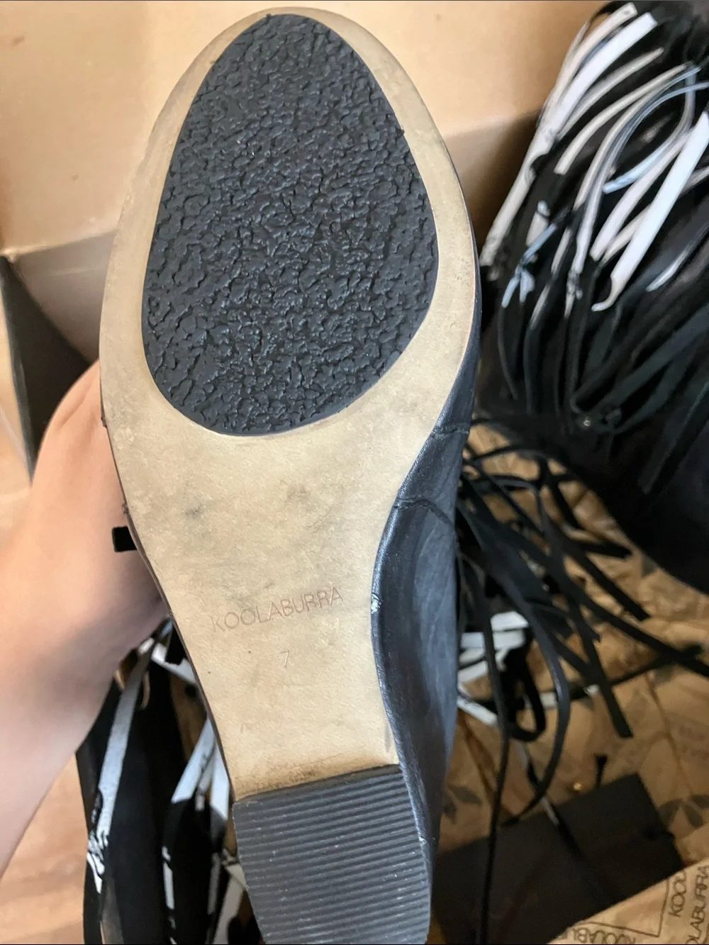 Koolaburra black leather