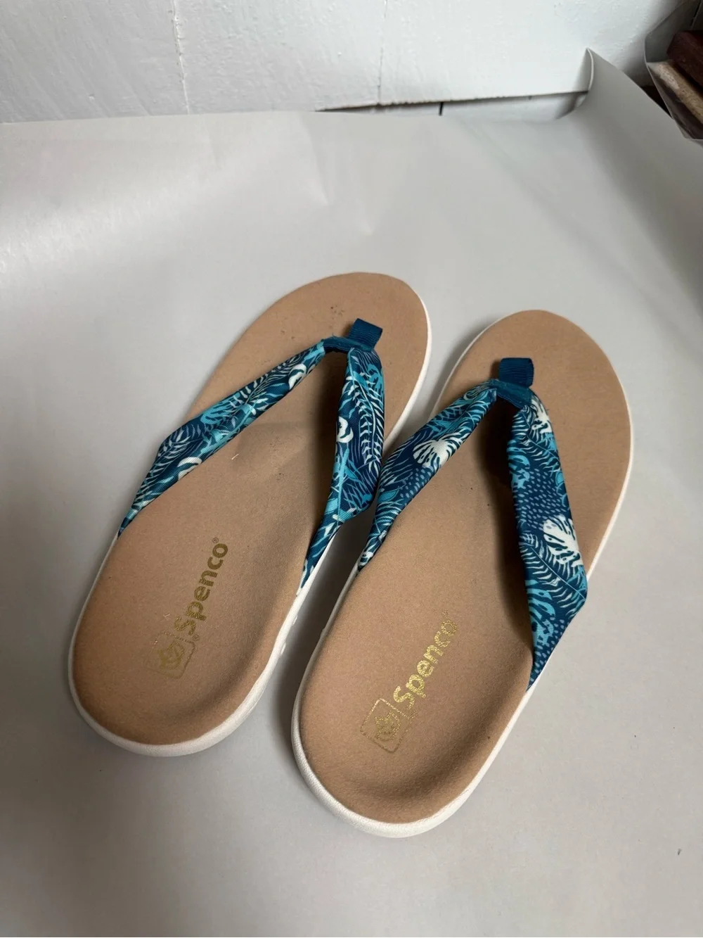 Spenco Victoria Tropic sandals in Tropical Blue EUC men’s size 11