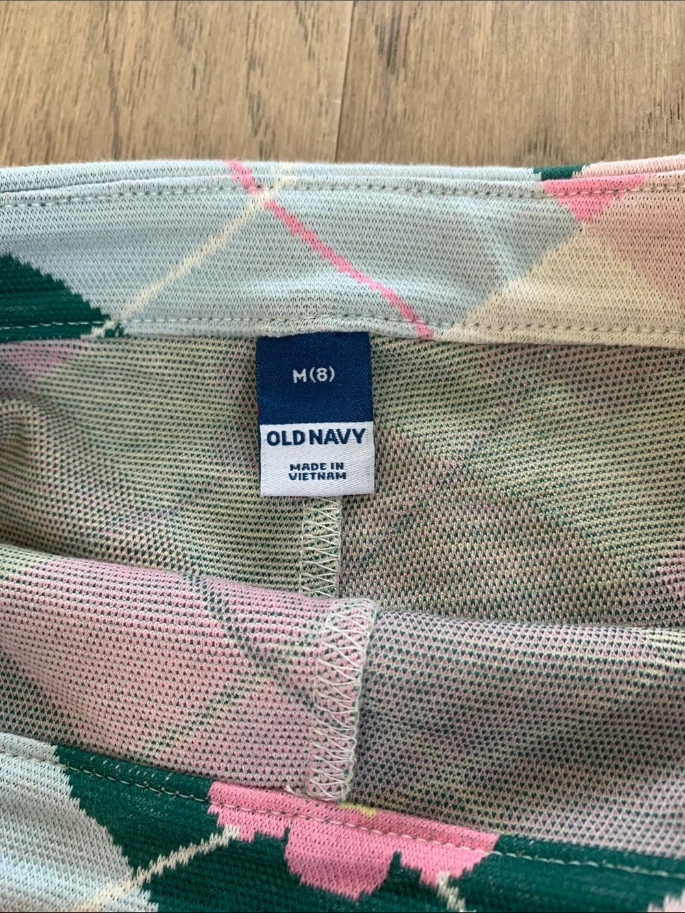 NWT Old Navy Pink Argyle Skort Size 8