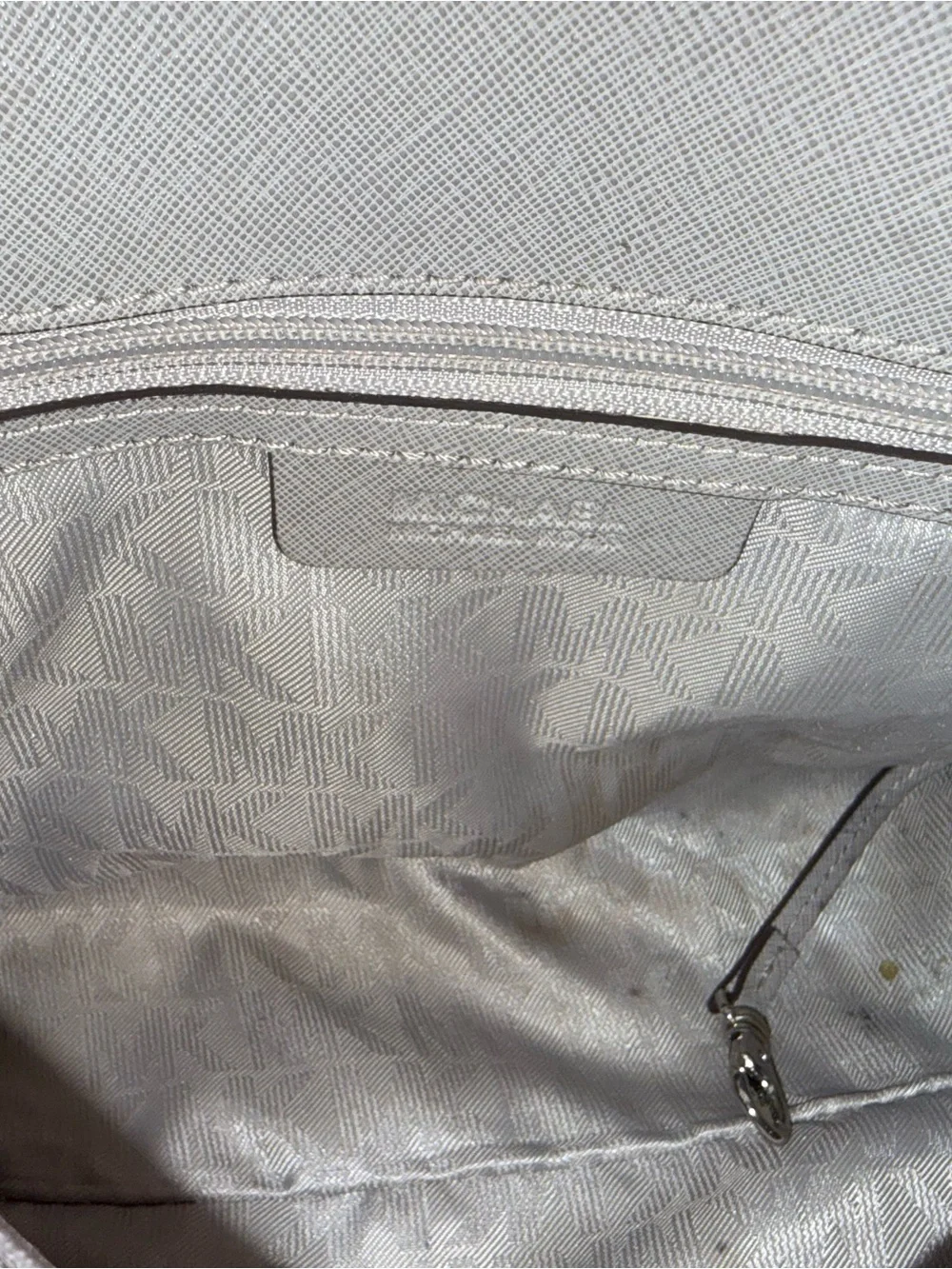 Michael Kors Women's Saffiano Leather Satchel Handbag - Grey