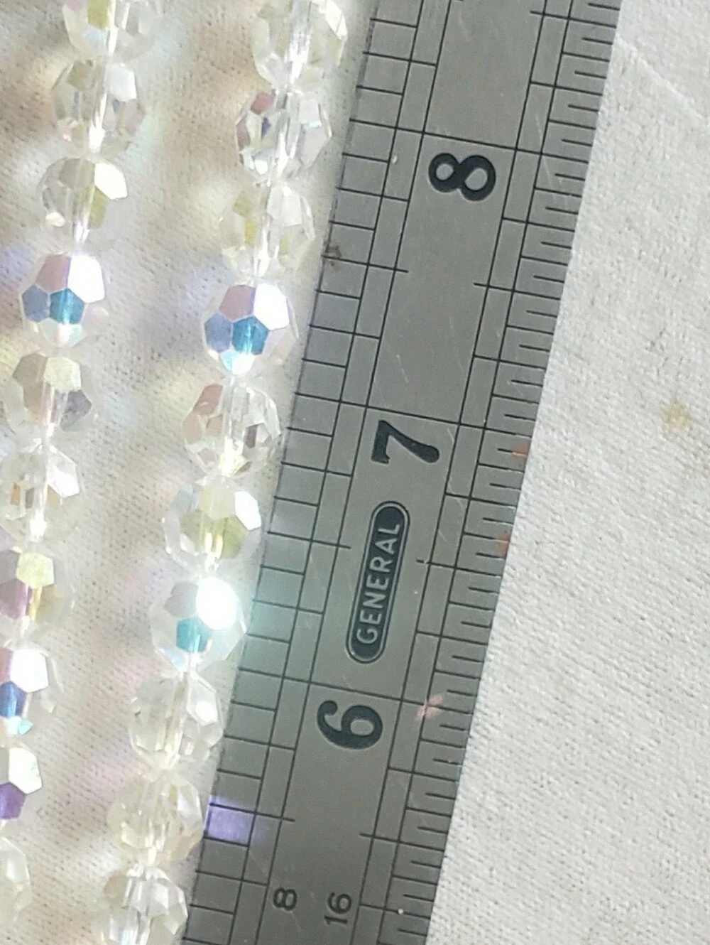 Aurora Borealis (AB) crystal glass mid century