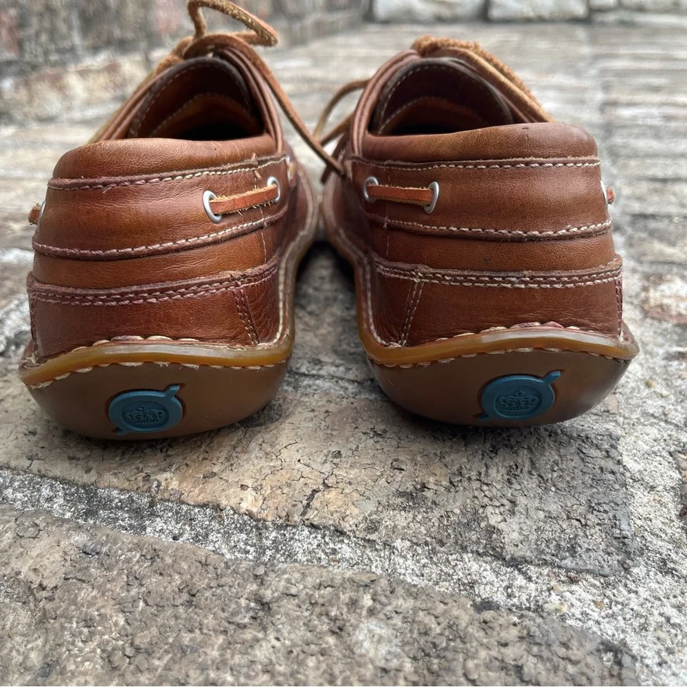 Born Wayz M6056 Men's Casual Shoes Lace Up Leather Brown Size 11/45