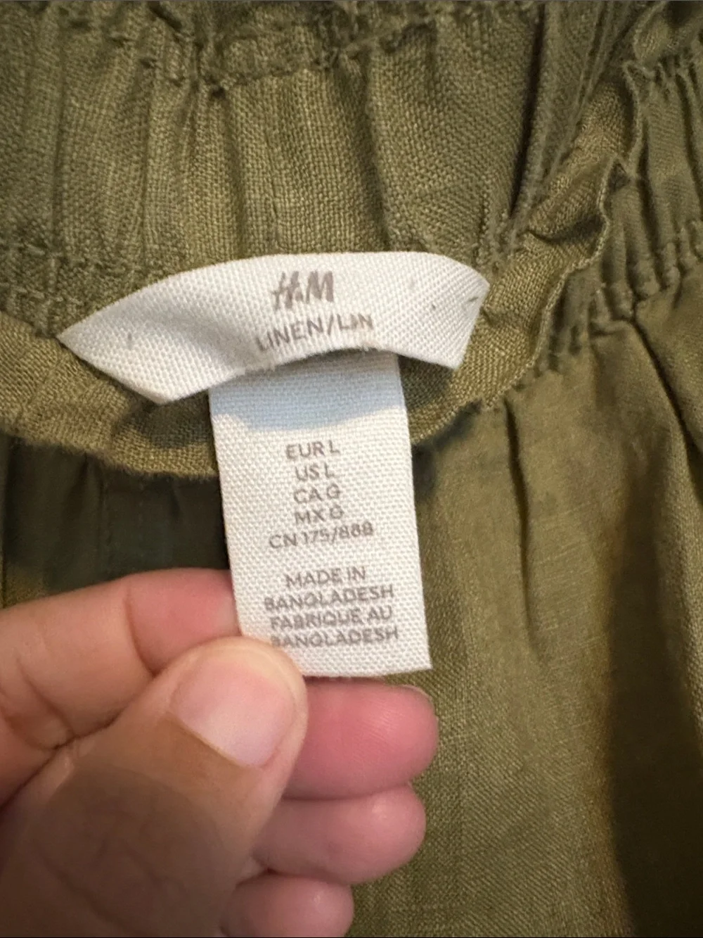 H&M breathable olive