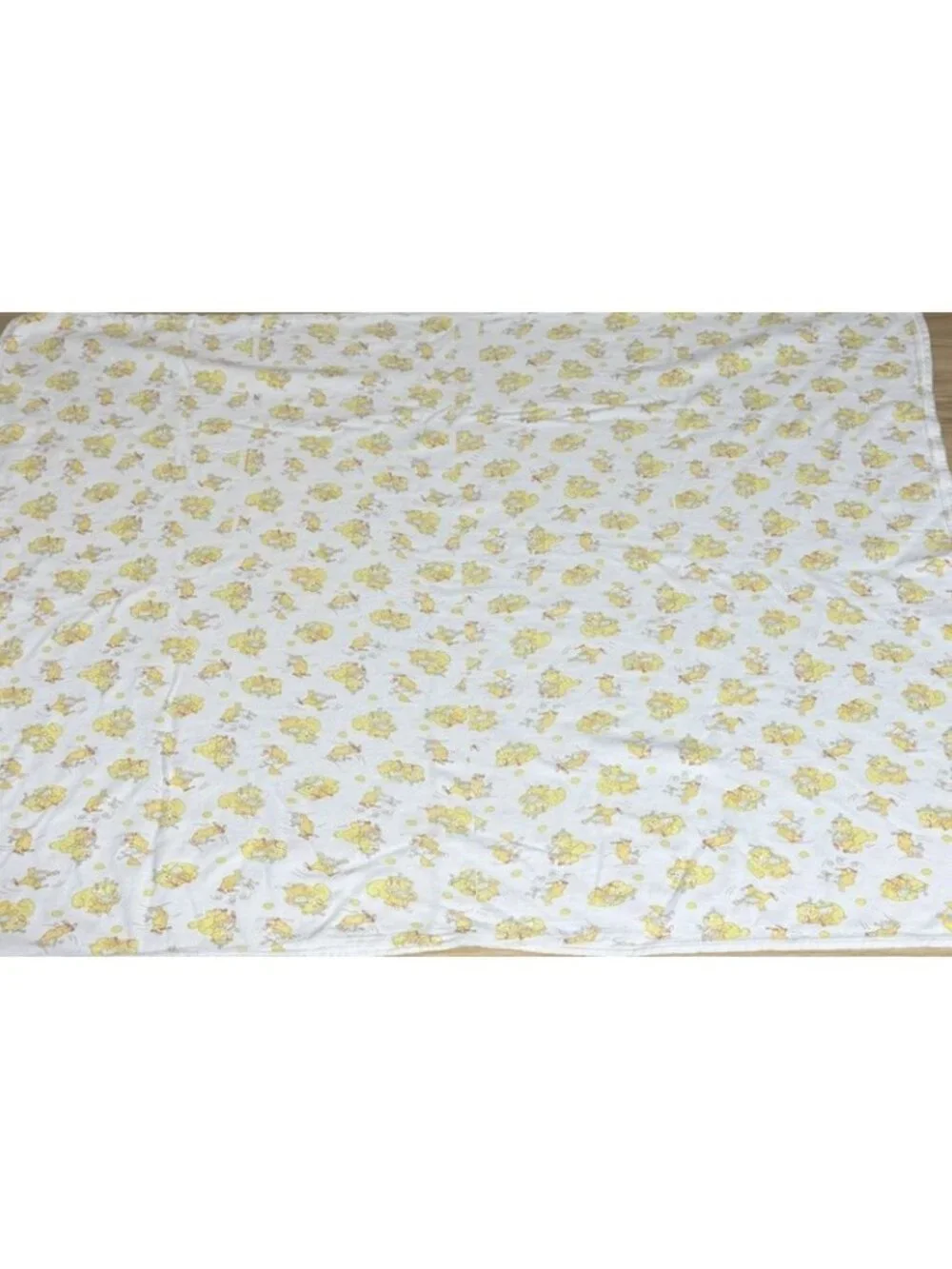 Vintage Carter's Receiving Baby Blanket Yellow Bears and Clowns 36x36