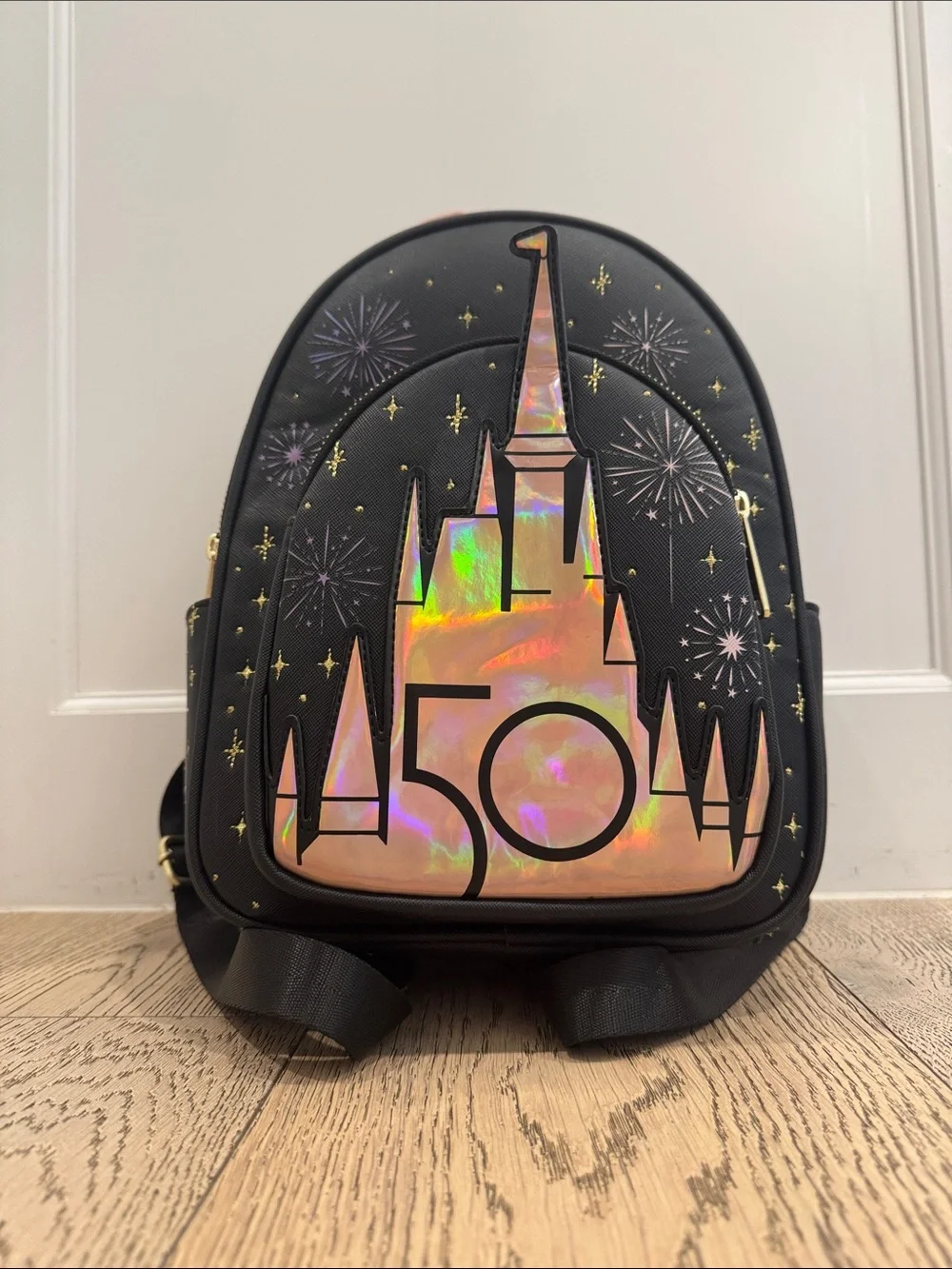 Iridescent Castle 50 Mini Backpack - Black