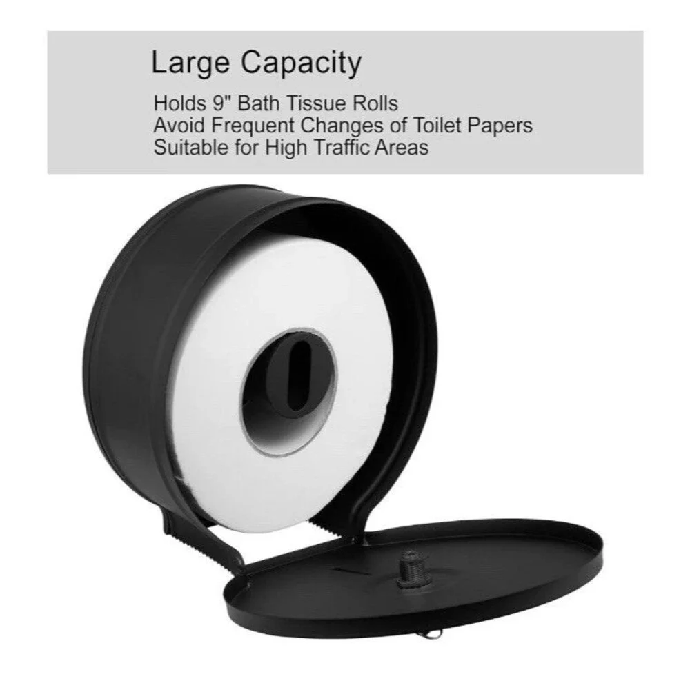 Commercial Jumbo Toilet Paper Dispenser, Wall Mount Stainless Steel 9 Inch Roll