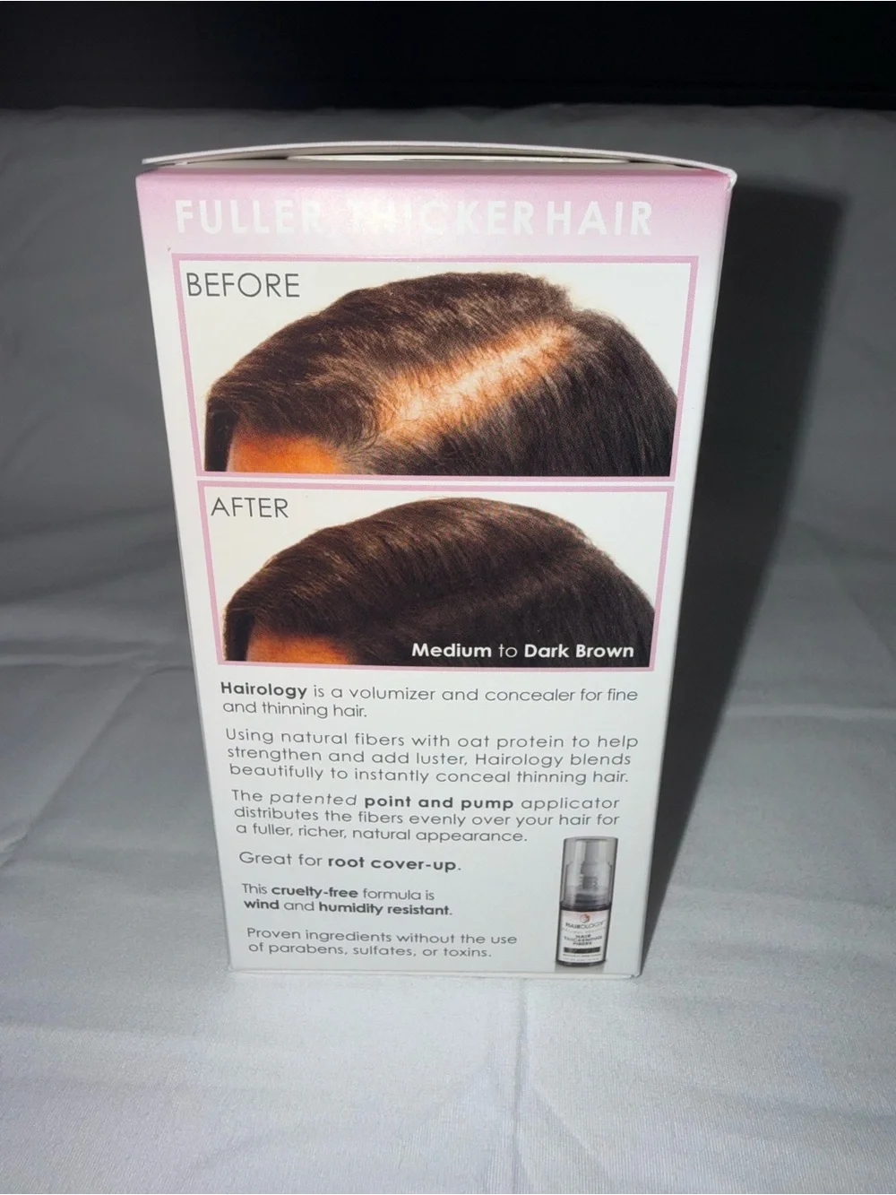 Natural Keratin Hair Thickening Fibers - Medium to Dark Brown- SEALED