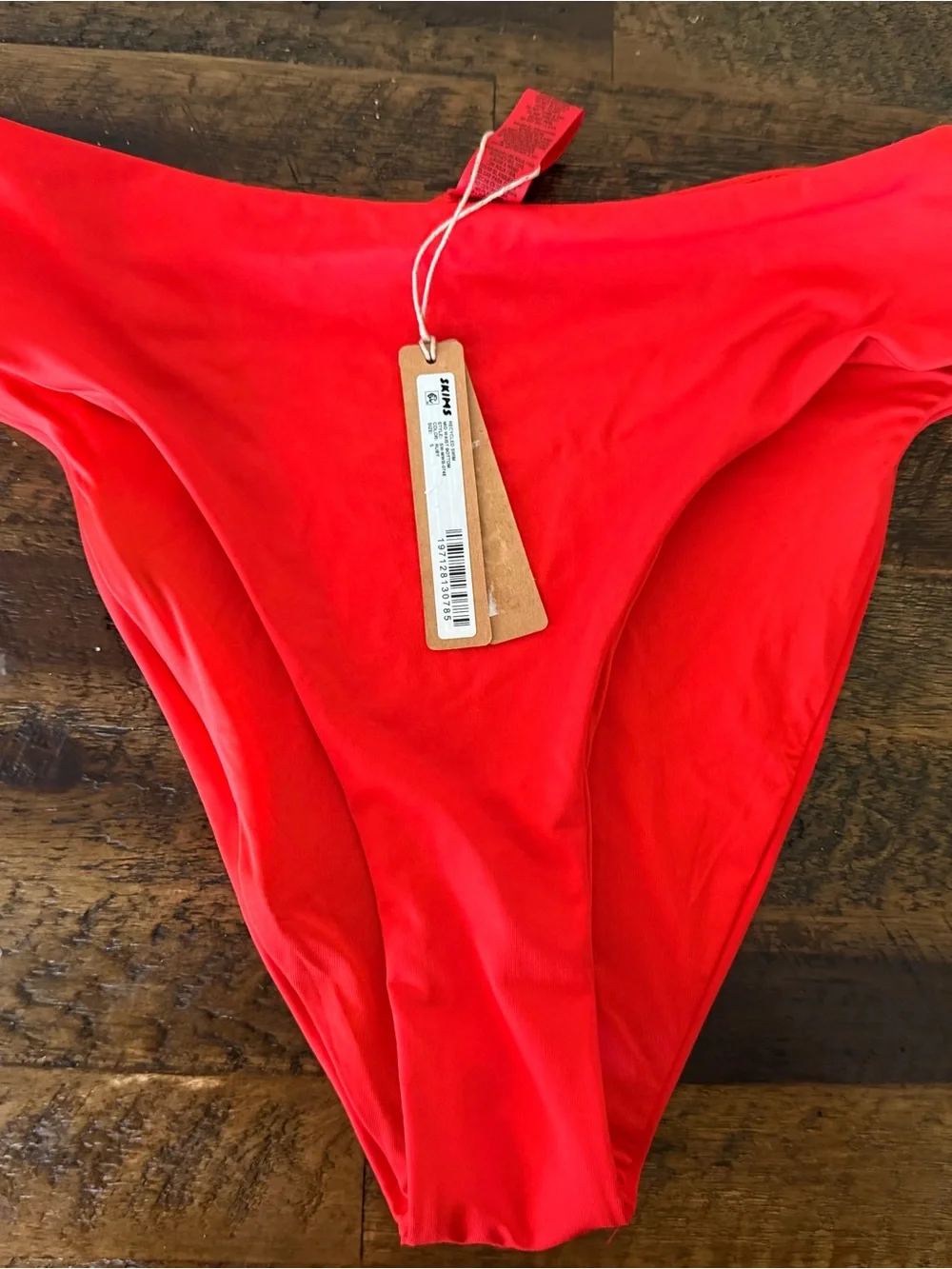 SKIMS Red High Cut Bikini Bottom