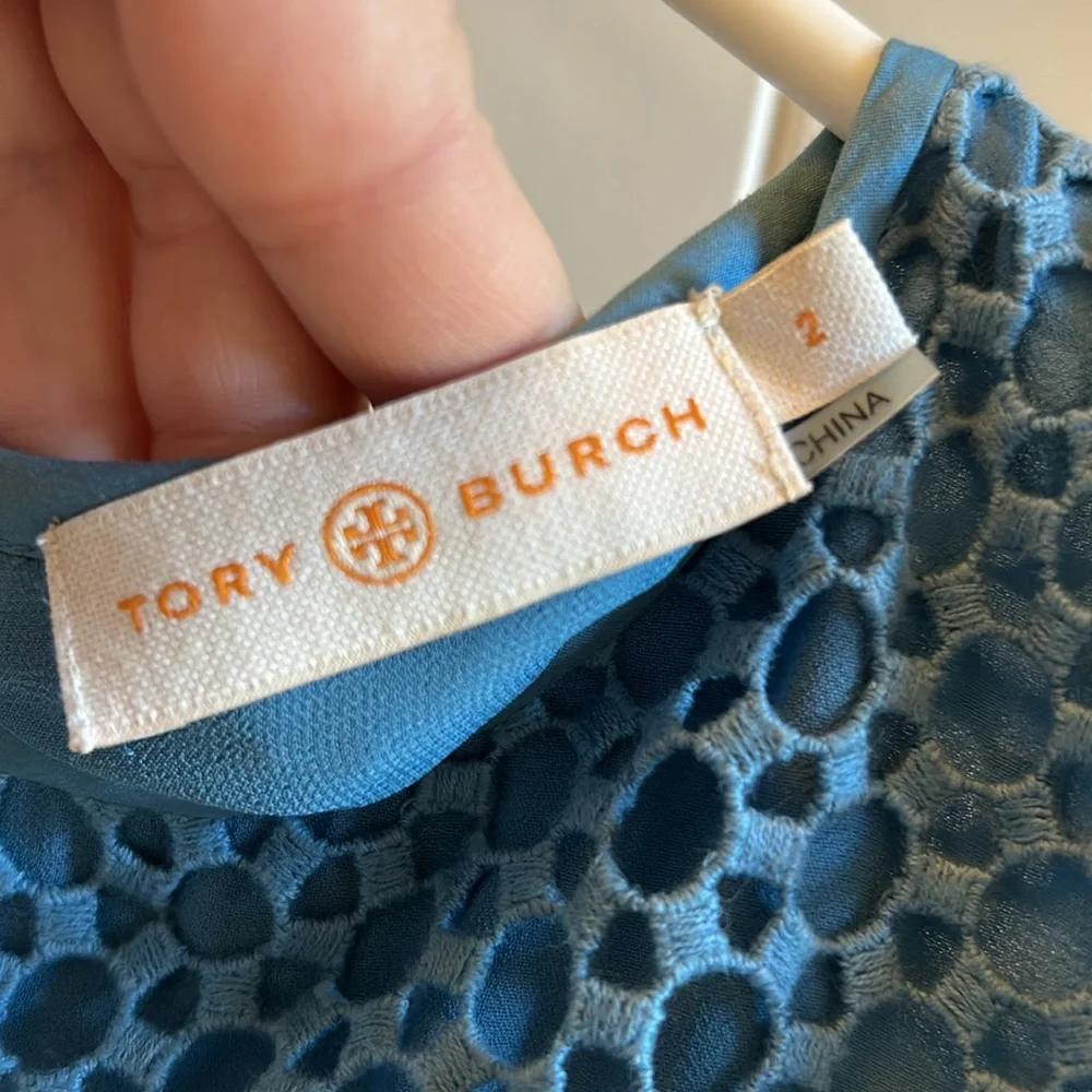 Tory Burch Crescent Guipure Lace Tee