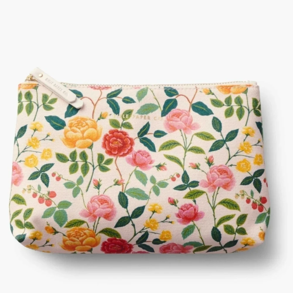 ❤️BUY 5 GET 3 FREE  Rifle Paper Co. Zippered Pouch Set, Roses & Garden Party