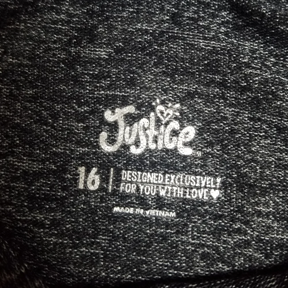 Justice Pullover Hoodie Sweater Gray Size 16