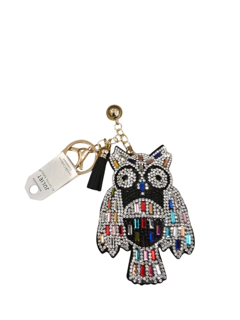 Juliet Multicolor Beaded Owl Keychain Card Holder