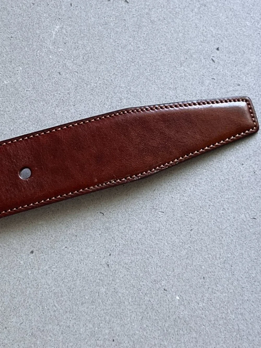 Trafalgar Easton Hand-Polished Cortina Leather Belt Brown Men's Dress Casual, 44