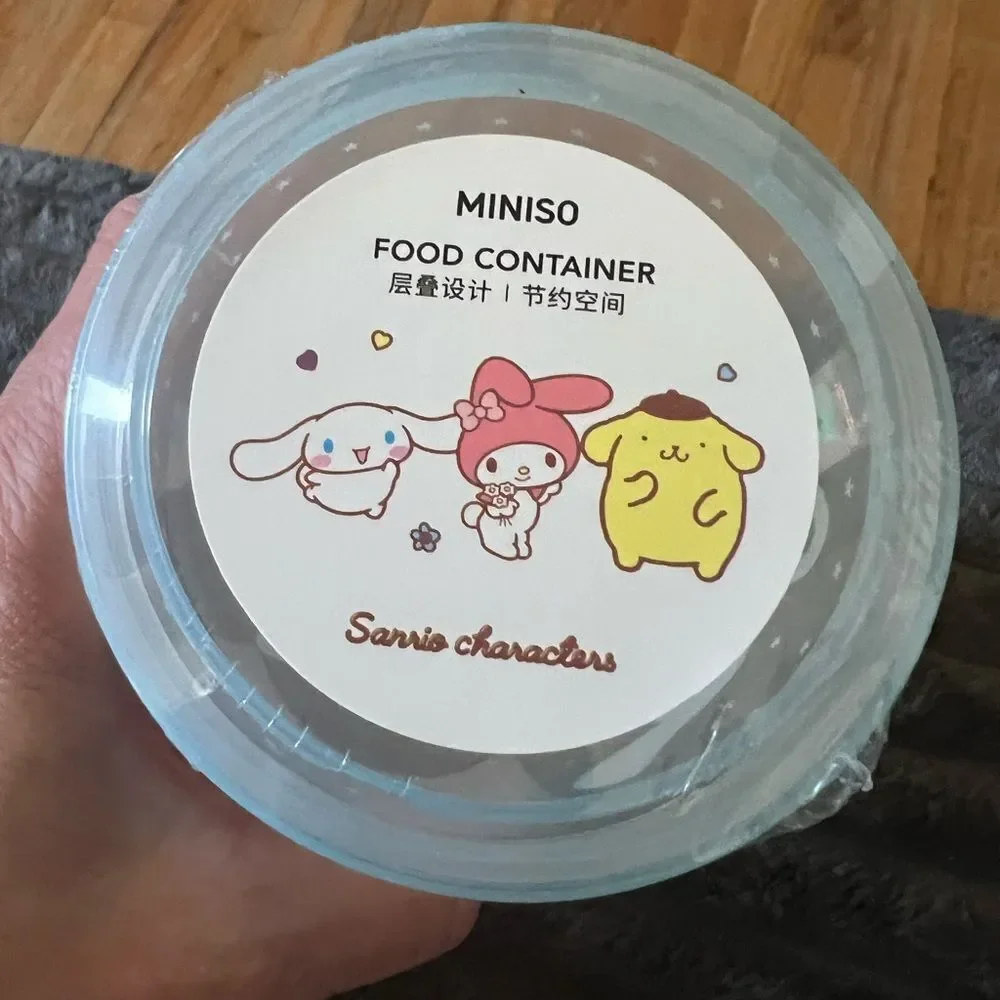Sanrio Pastel Pink Yellow Blue Stackable Storage Containers