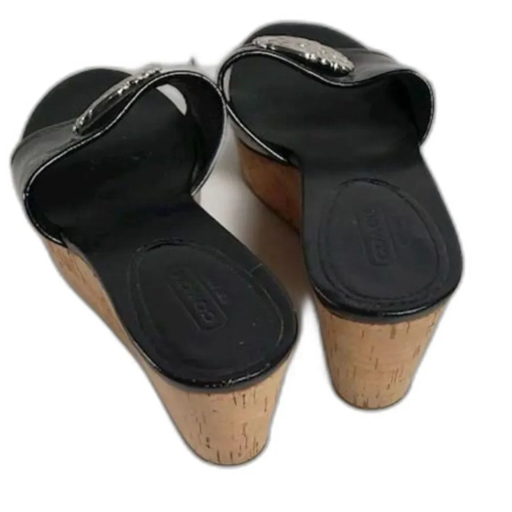 Coach Judith Patent Leather Wedges - Size 8.5