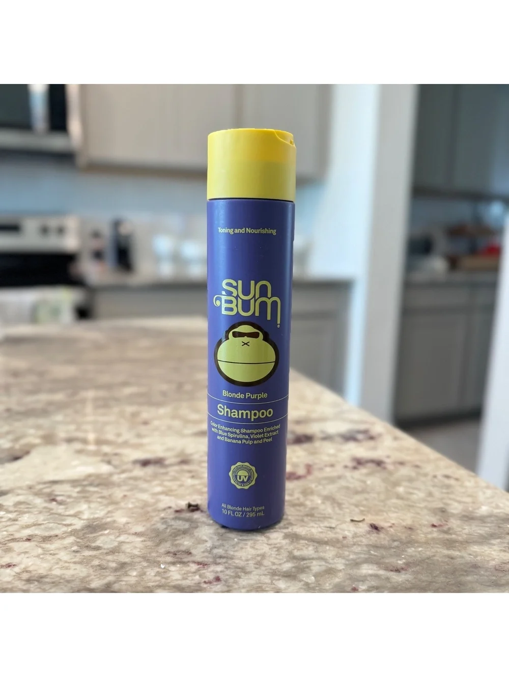 Sun Bum Blonde Purple Shampoo for All Blonde Hair Types, 10 fl oz