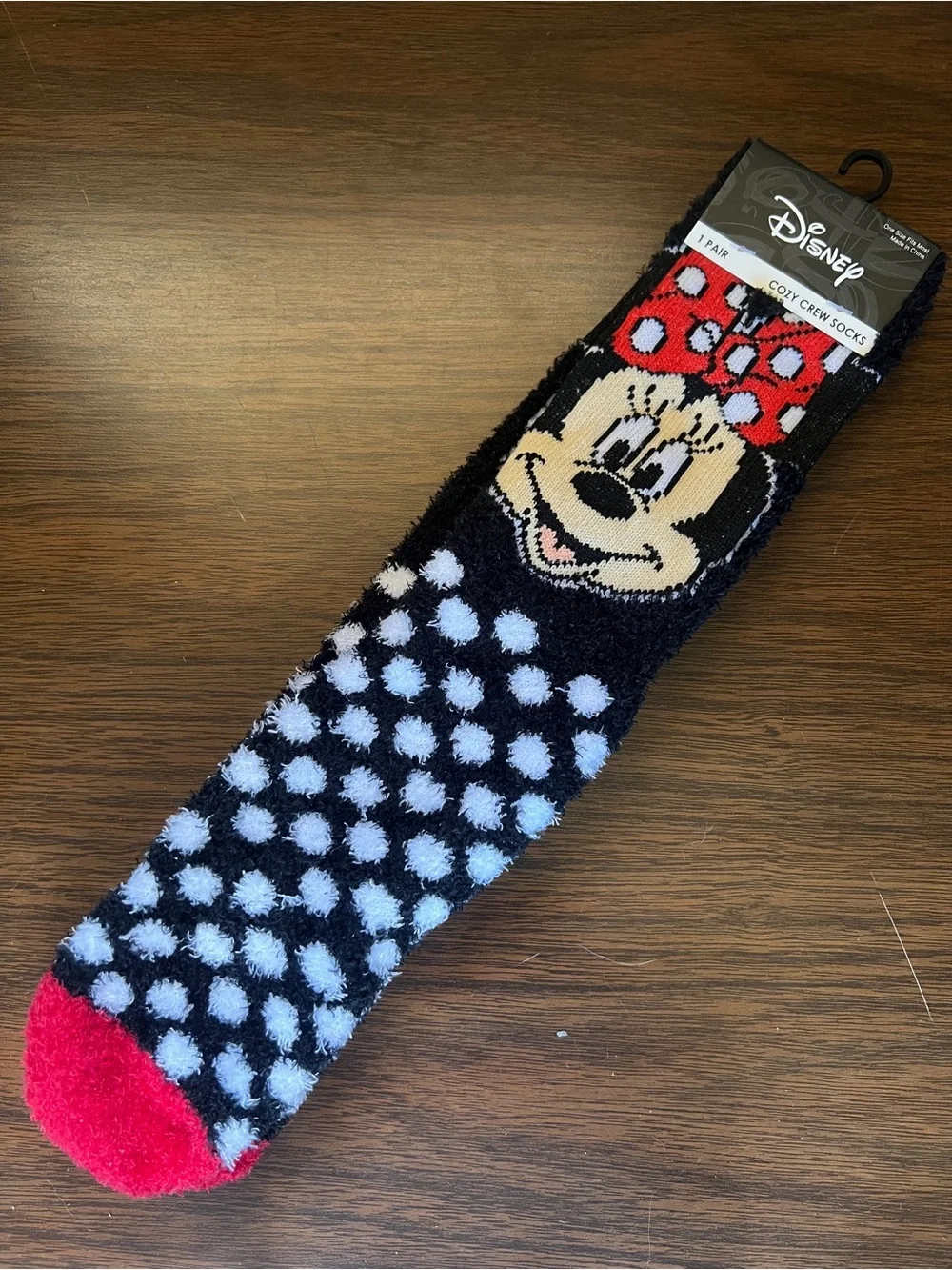 NWT Disney Minnie Mouse Crew Socks - One Size