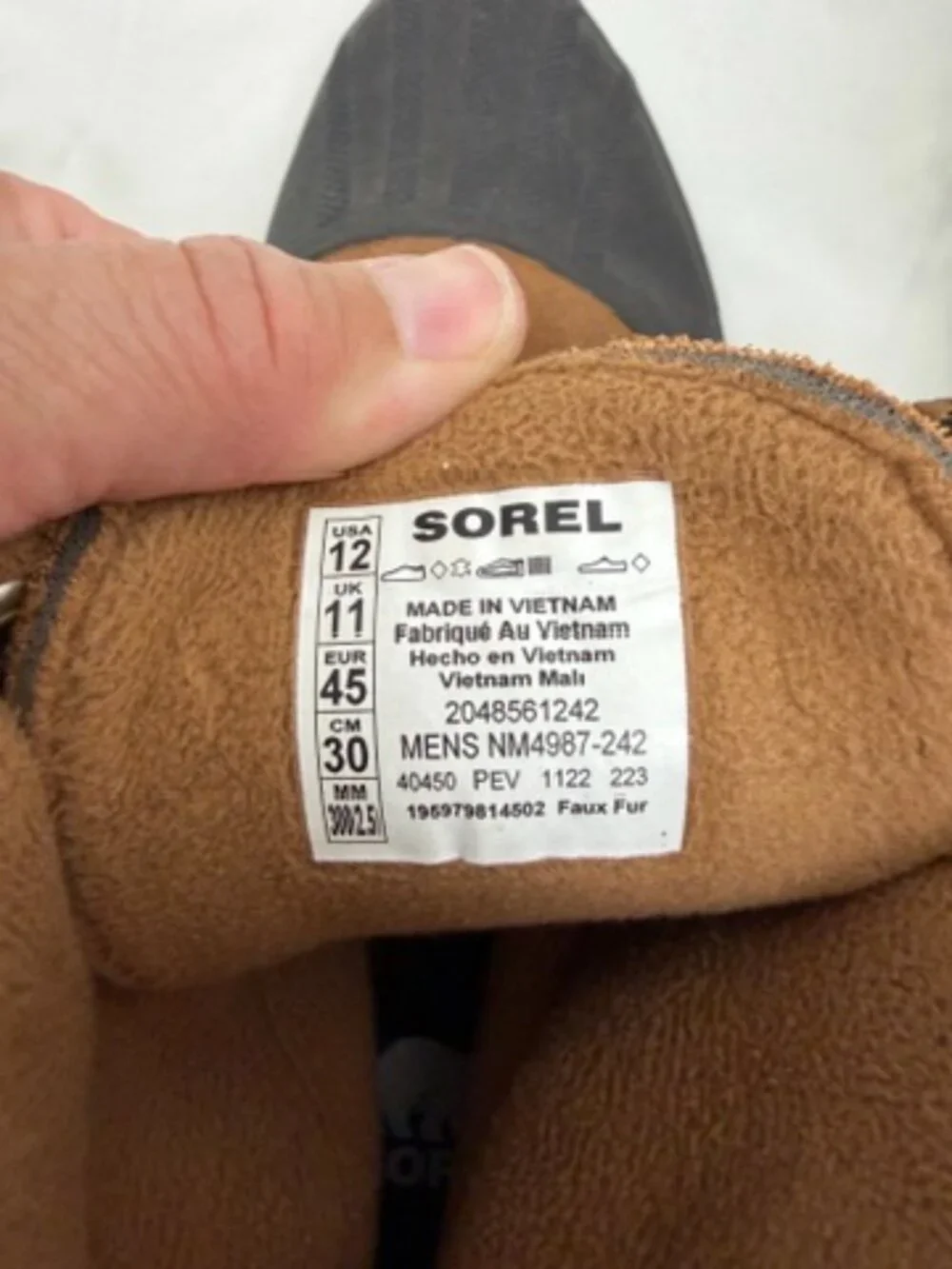 Sorel Cheyanne Metro II WP Velvet Tan Black Waterproof City Boots Mens 12
