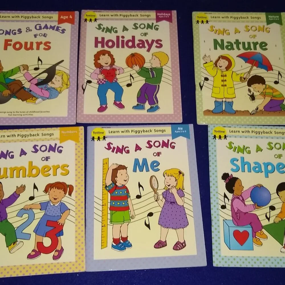 Totline Sing a song of: Shapes, Me, Holidays, Nature, Numbers, Games for Fours