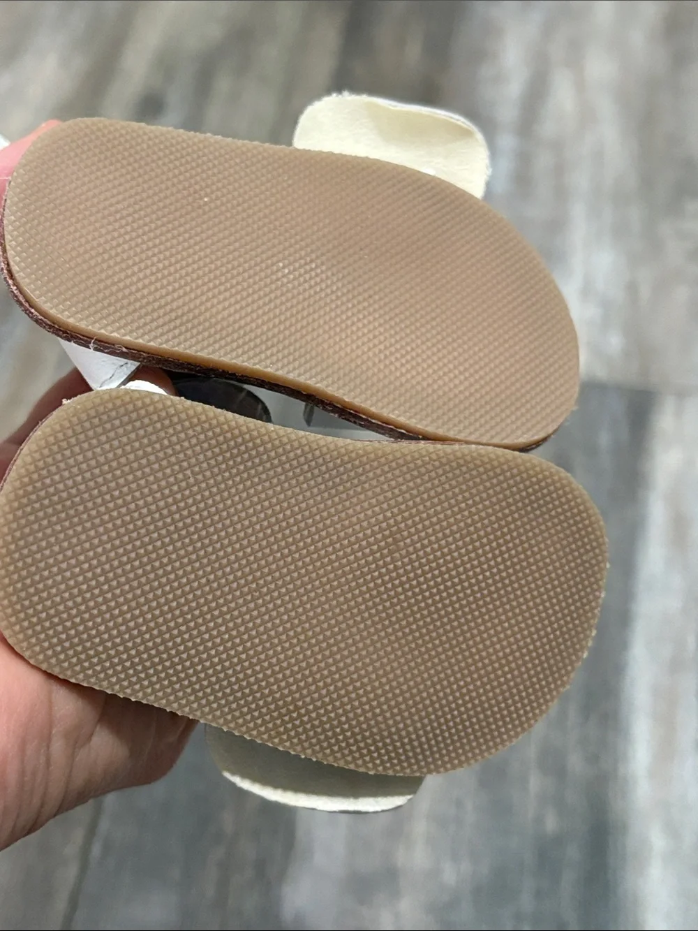 Janie and Jack White Baby Bow Sandals with Buckle Strap