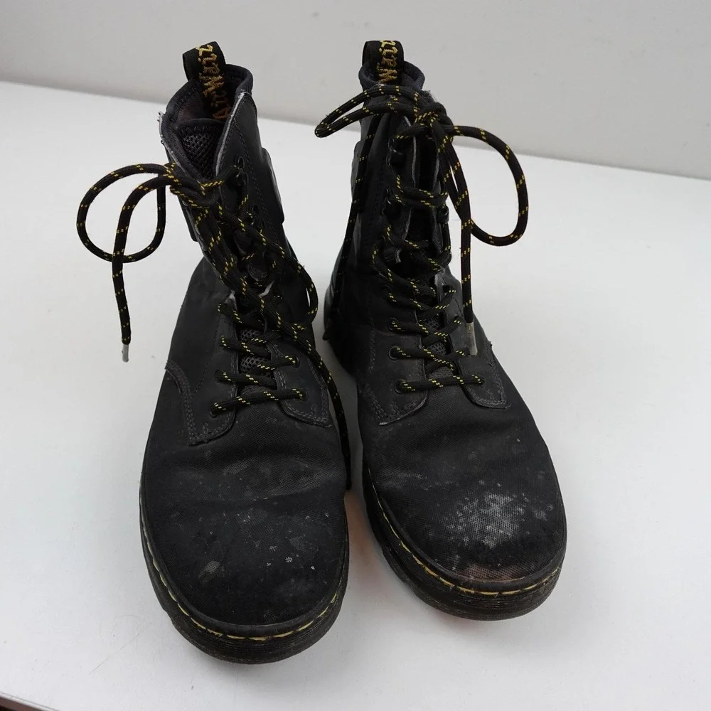 Dr. Martens Combs Tech II Boots Mens Size 11 Black Leather Lace Up Workwear