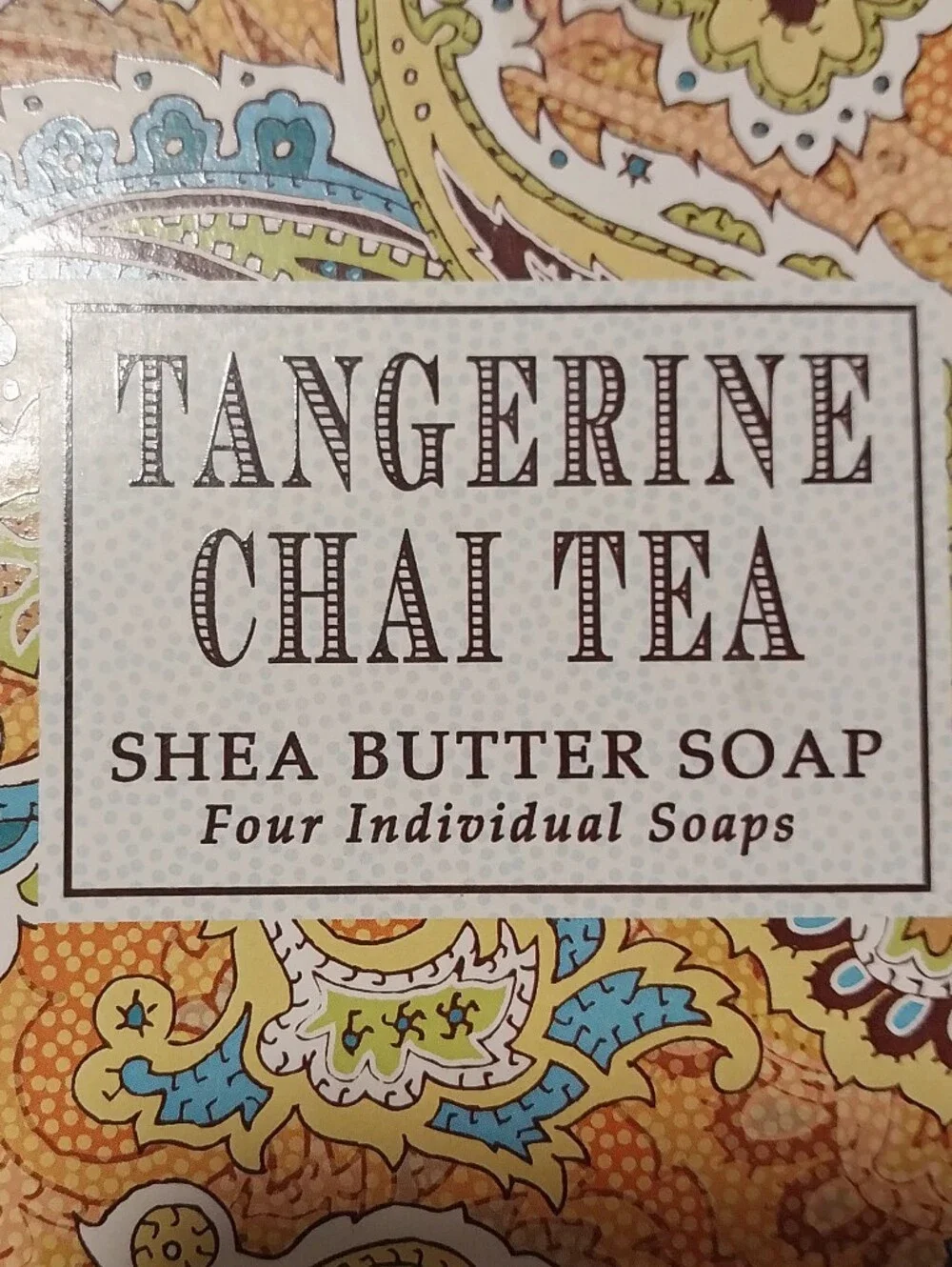 Greenwich Bay Trading Co. Tangerine Chai Tea Shea Butter Soap (4) New in Box