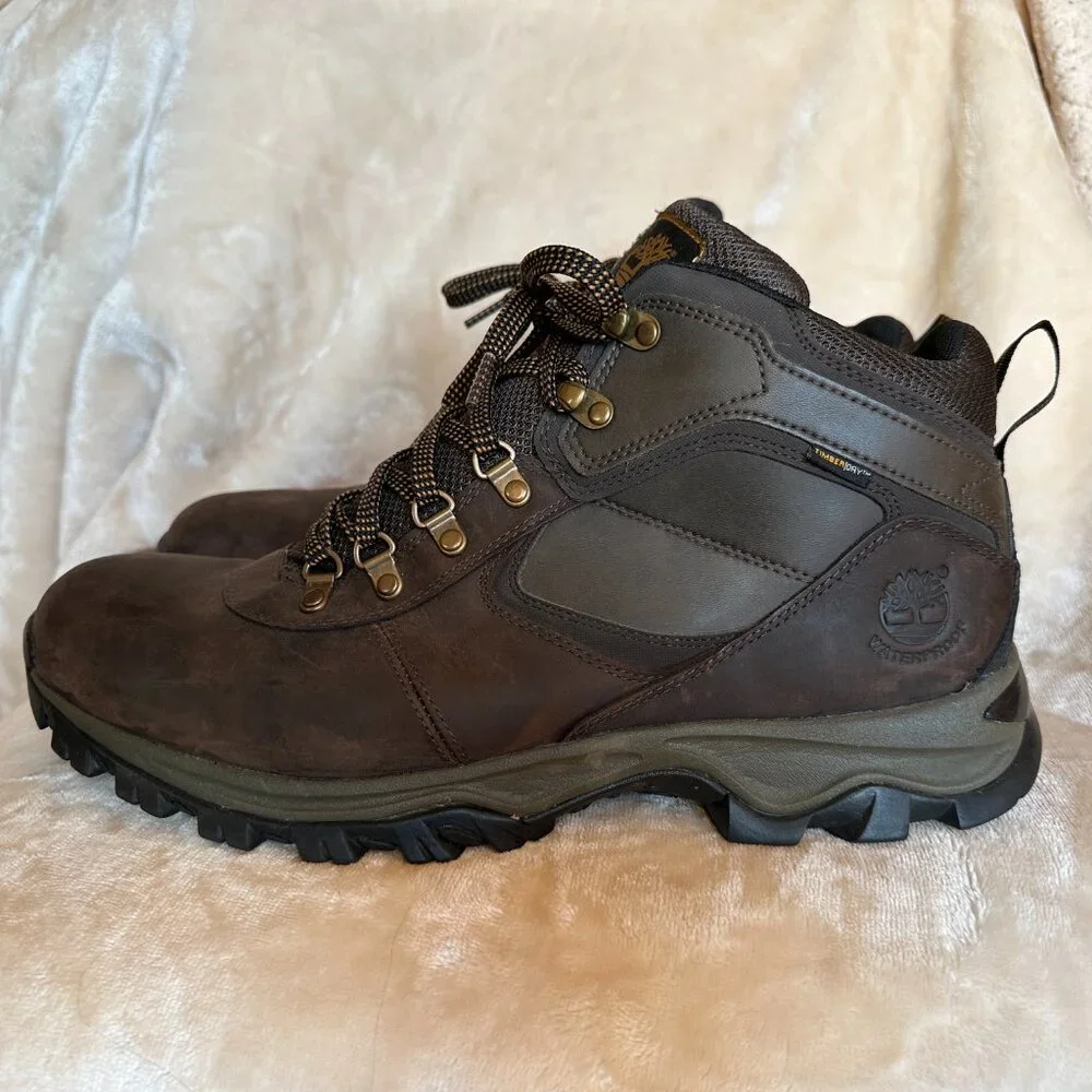 Timberland Mt Maddsen Men's Wide Waterproof Mid Hiking Boots Dark Brown Mens 13W