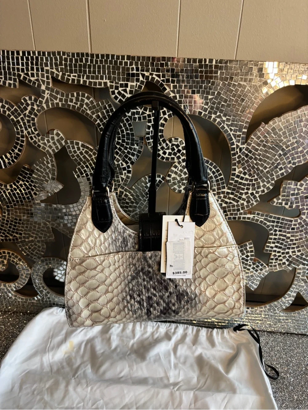 Brahmin hardware finish satchel
