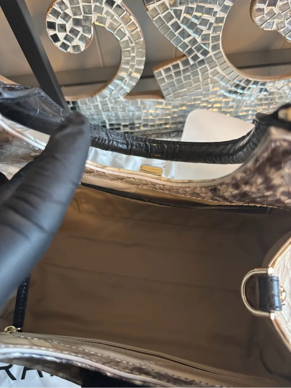 Brahmin polished trim day