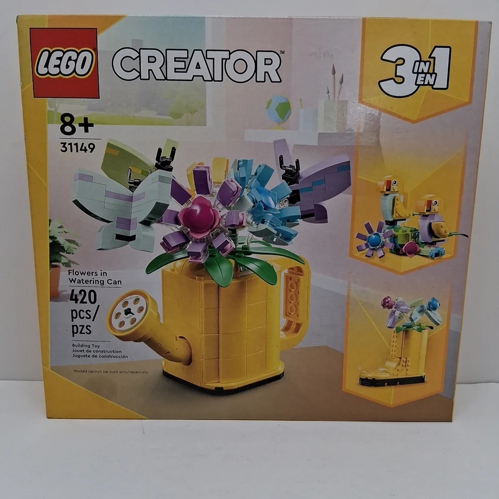 LEGO Creator 3in1 Flowers in Watering Can 31149 Building Set 420 Pcs New