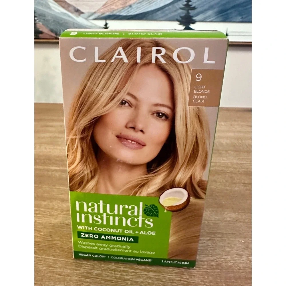 Clairol Natural Instincts Hair Dye 9 Light Blonde‎ Hair Color Ammonia Free New