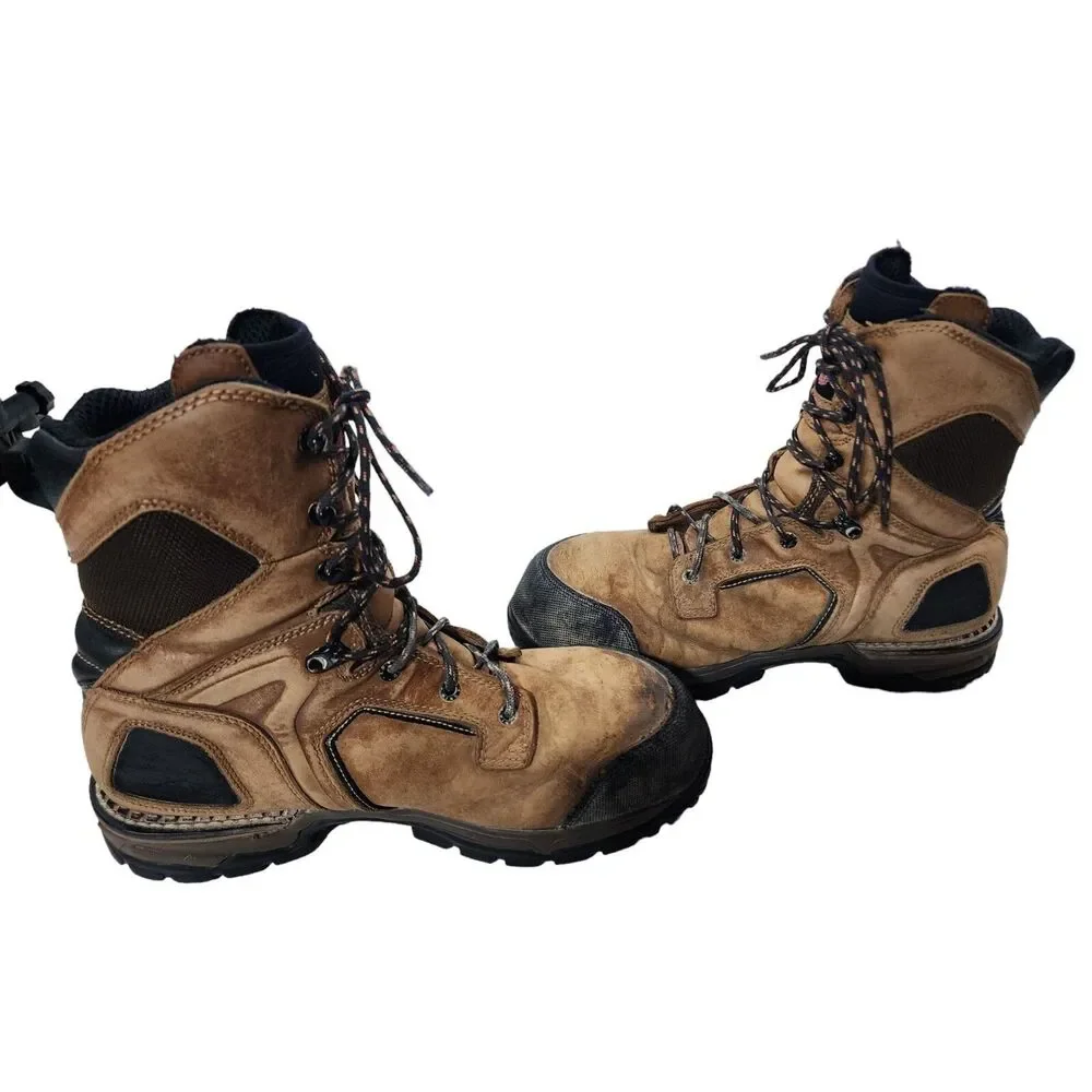 Red Wing‎ ASTM F2413-11 Size 11.5 Waterproof Steel Toe Vibram Sole Boots Brown