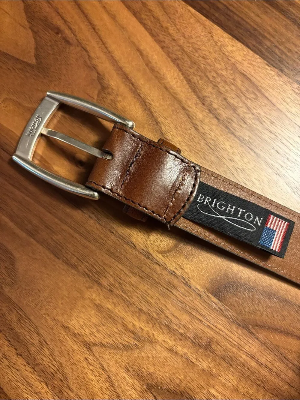 Brighton Classic Men’s Brown Italian Calfskin Leather Belt - 42