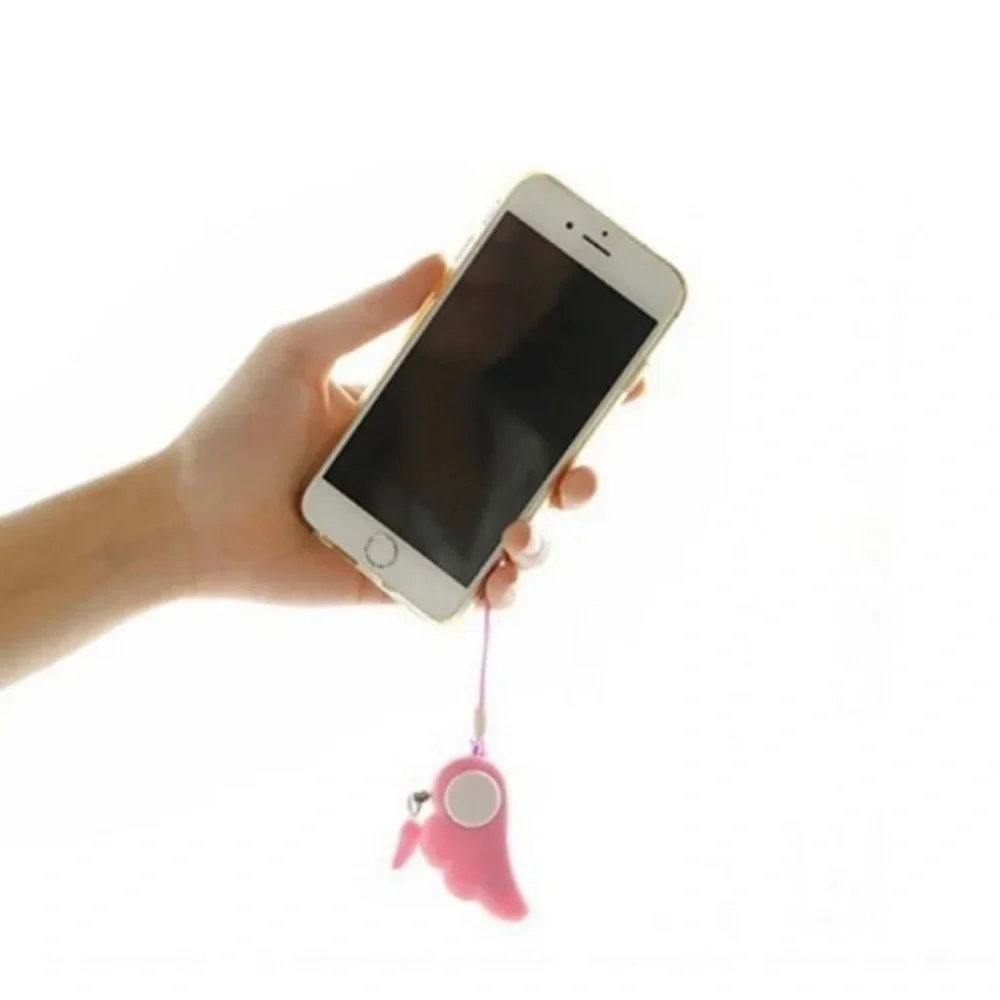 Pink Wing 90Db Self Defense Alarm For KeyChain/ Bag Charm
