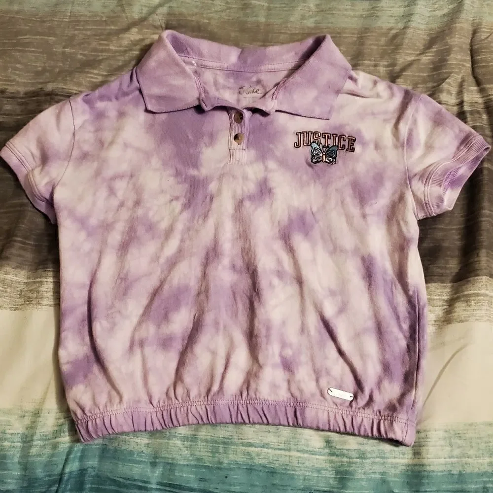 Brand new Justice crop polo