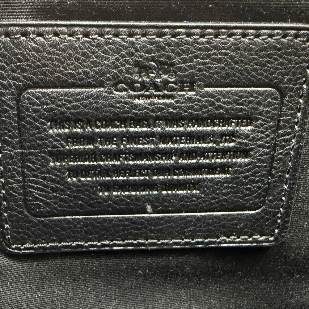 COACH Bag Briefcase Business Men's Leather Black‎ F71561 HUDSON Rare Plaid NWOT