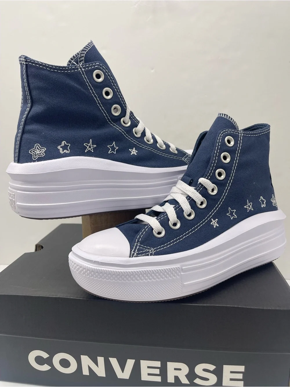 Converse WMNS CTAS MOVE HI NAVY/NAVY/WHITE A15571C Platform Sneakers