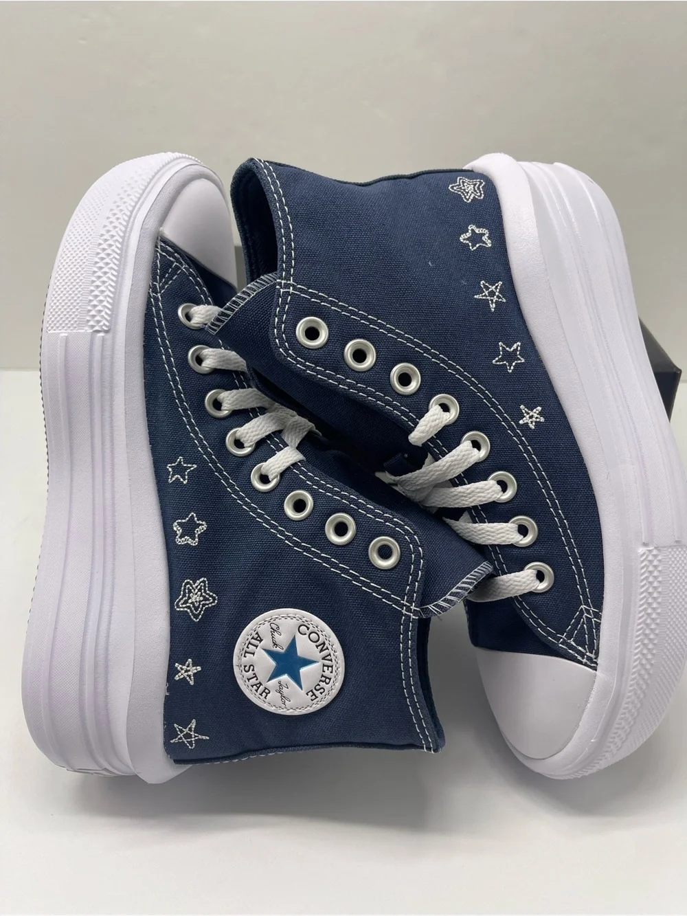 Converse WMNS CTAS MOVE HI NAVY/NAVY/WHITE A15571C Platform Sneakers