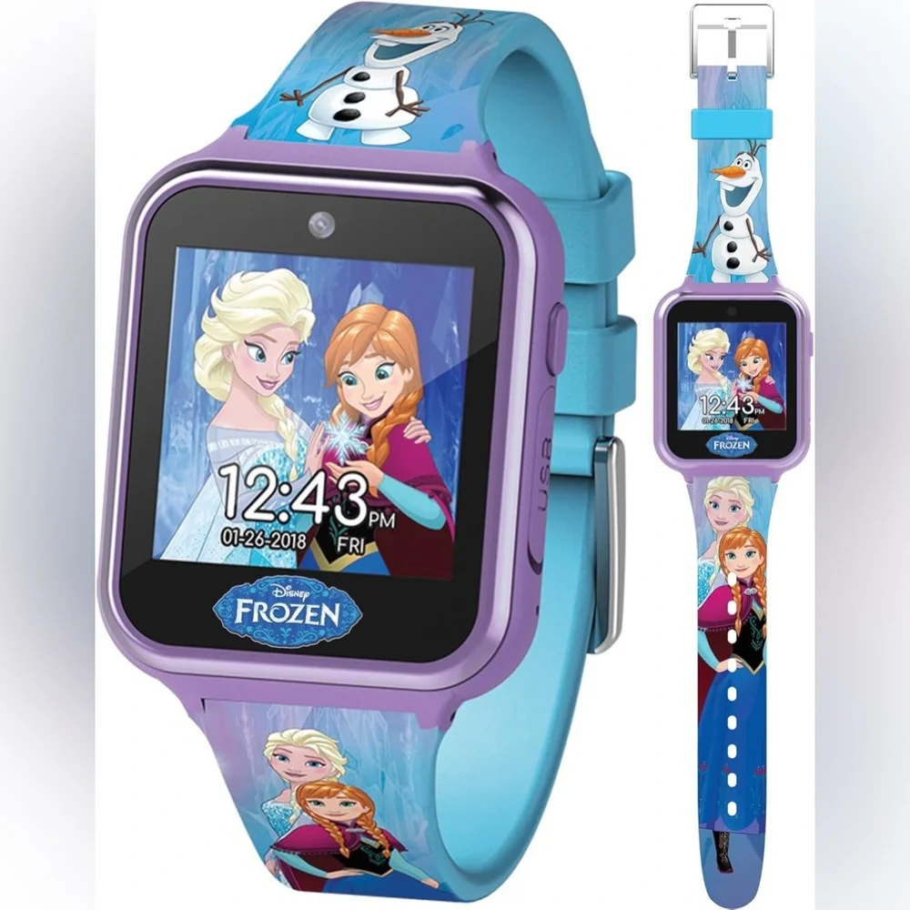 Frozen Themed Blue and Purple Kids Smartwatch ⚠️ charging cables not included